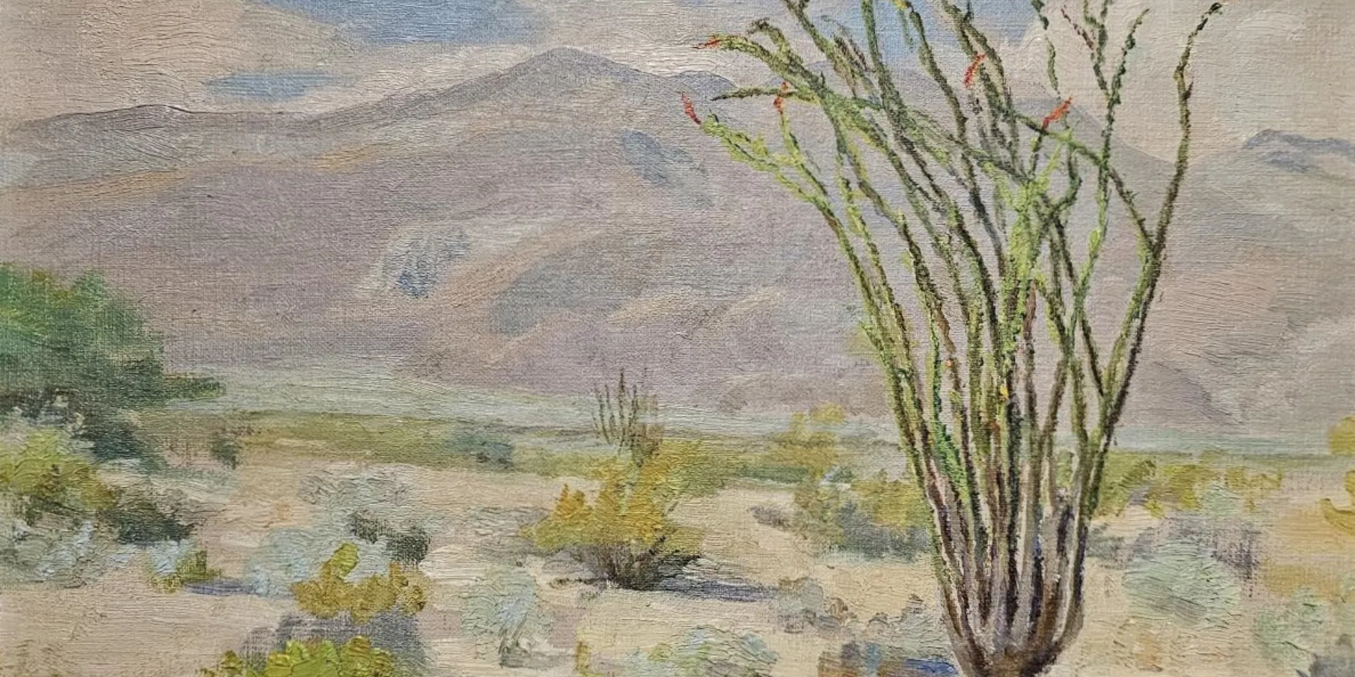 Bert Geer Phillips (1868-1956), Ocotillo, 1941, Oil on Board.
