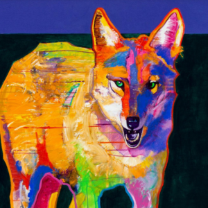 Full STEAM Ahead - John Nieto (1938-2018), "Poised Coyote", 2000, Acrylic on Canvas, Loan courtesy of the Jack and Valerie Guenther Foundation